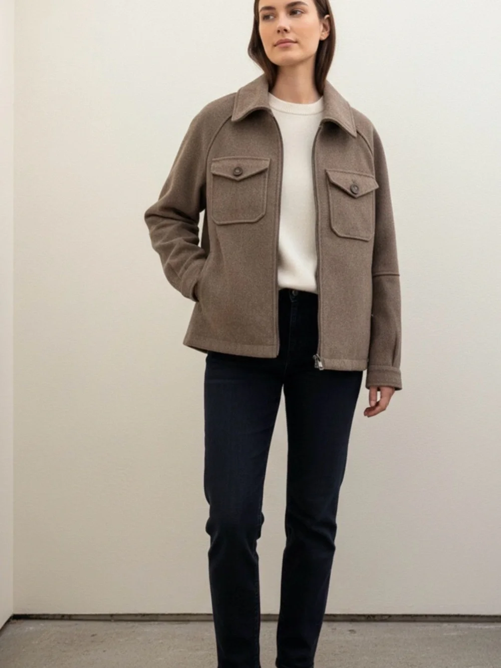 Avec Les Filles Brown Utility Jacket - Picture 1 of 7